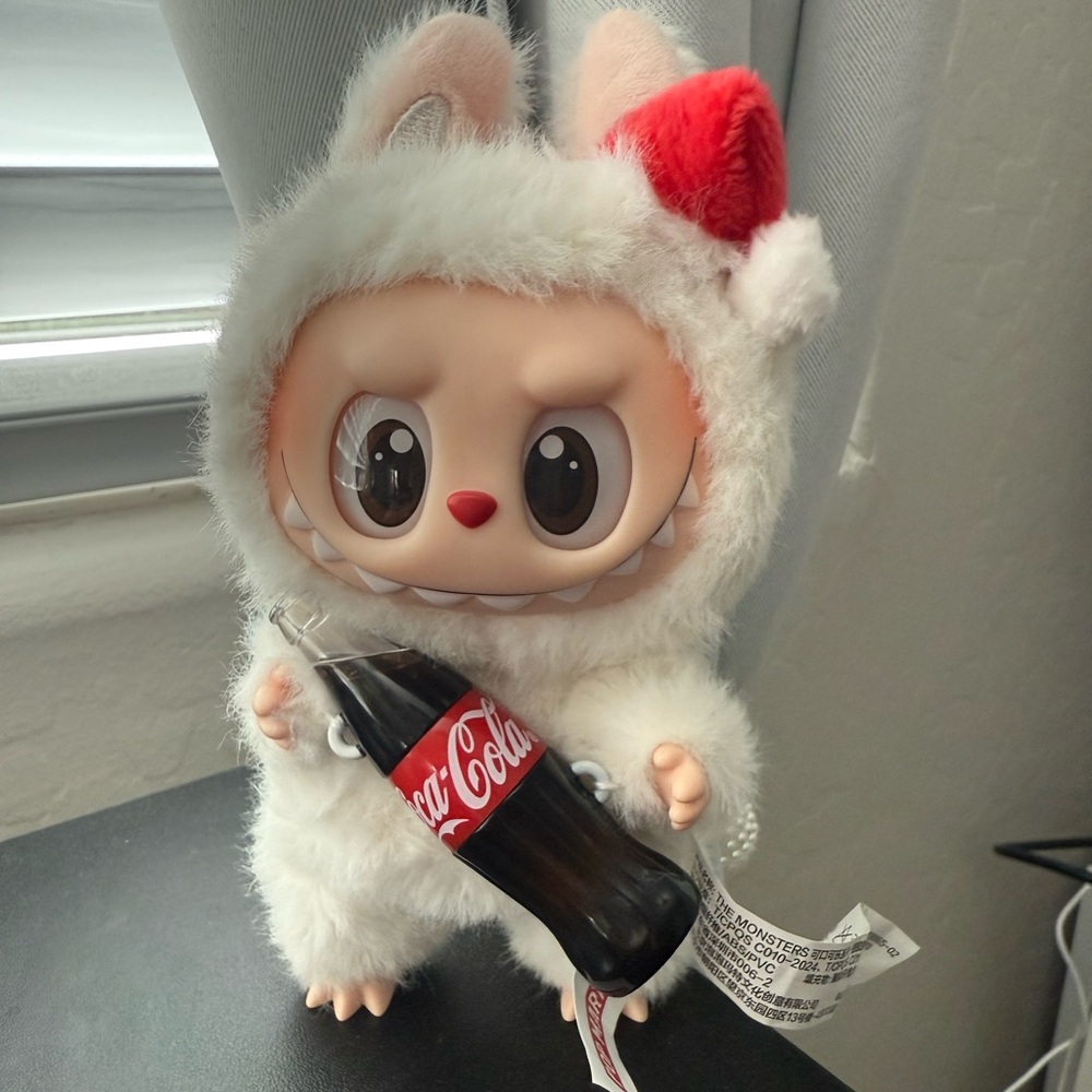 Coca-Cola Labubu Plush Toy with Bottle